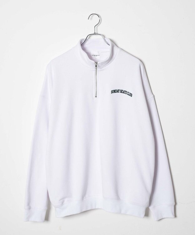 WEGO ヘビーウエイトハーフZIPワンポイントPO ホワイト