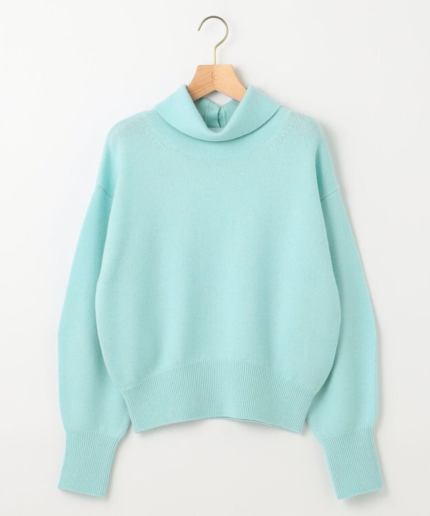 組曲 【2WAY・WEB限定】ウールカシミヤミックス ハイネックニット サックスブルー系9