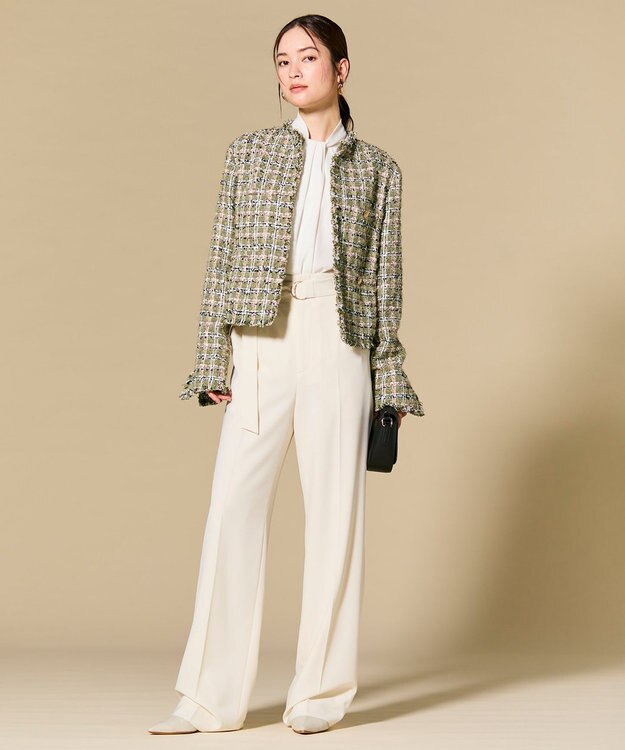 BEIGE， 【セットアップ対応】SPHENE / ハイウエストDカンストレートパンツ Ecru