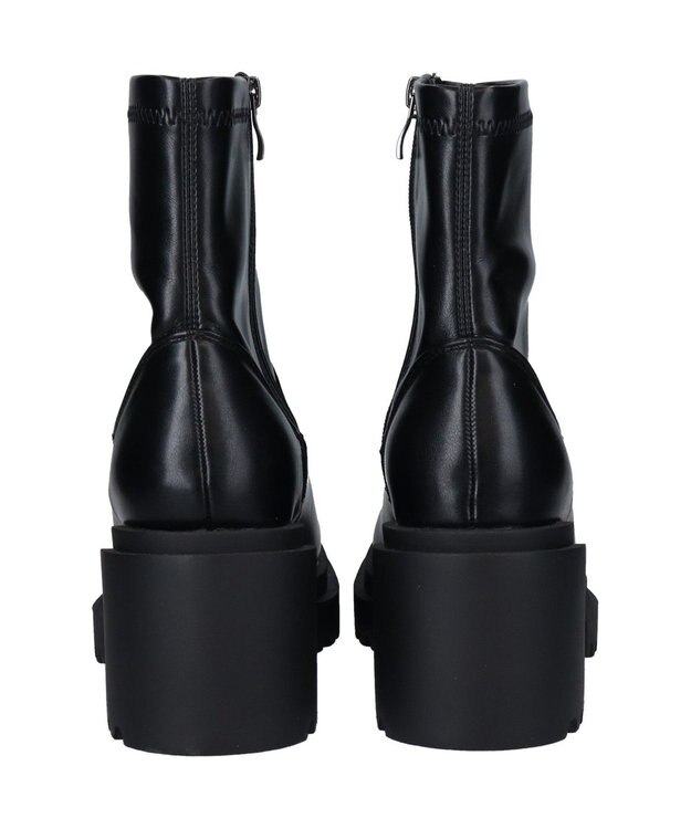 Bridget Birkin 【Round About】厚底ラギットソールストレッチブーツ ブラック
