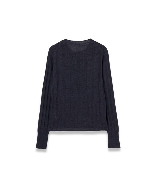 JOSEPH 【WEB&OUTLET限定・洗える】テクスチャードレーヨン　ラウンドネックニット Navy