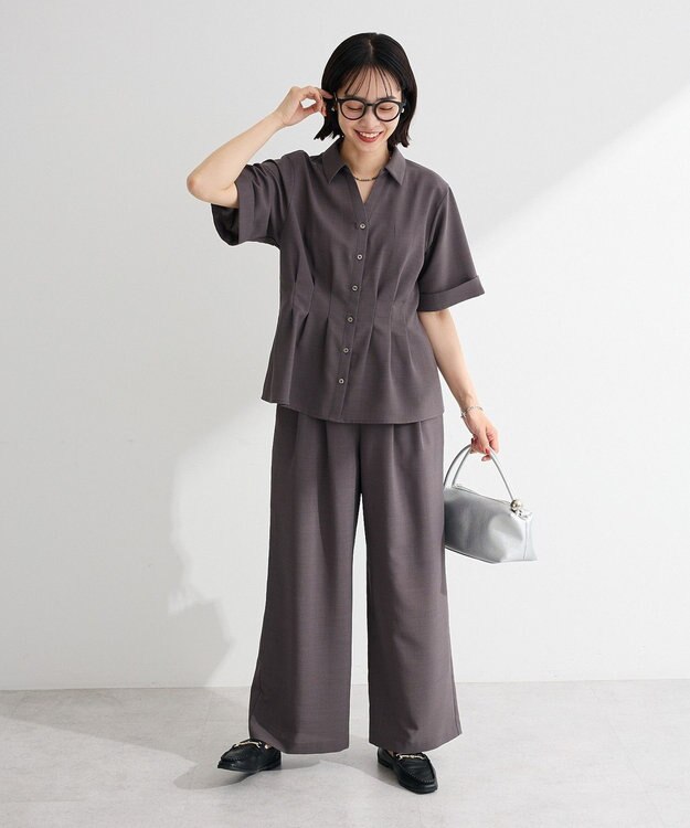 Green Parks ＳＥＴ２点　シャツパンツセットアップ Charcoal Gray