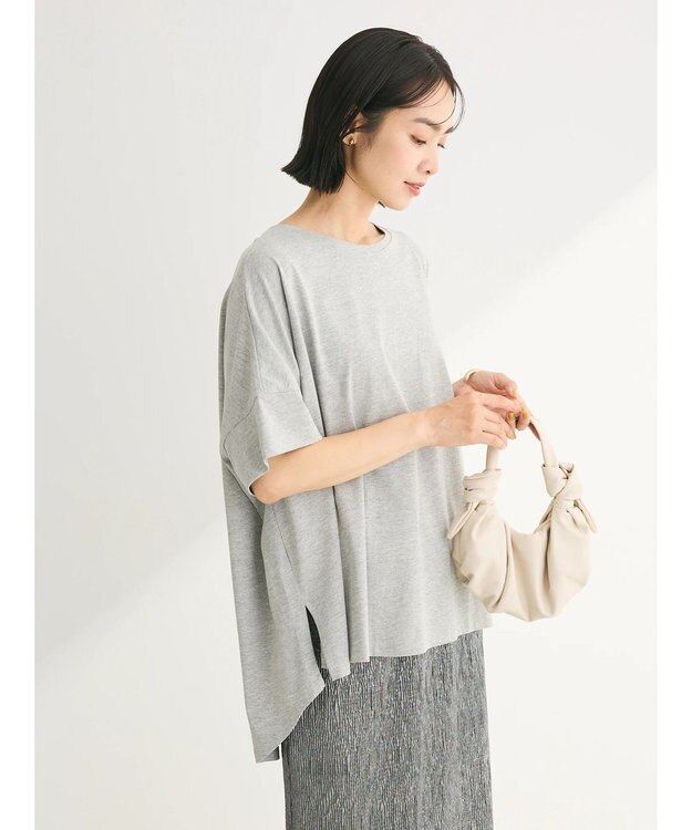 Green Parks 汗染み防止ドルマンバックタックプルオーバー Gray Mixture