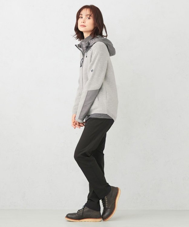 JOSEPH ABBOUD MOUNTAIN 【UNISEX】日本素材 ストレッチニットパーカー ライトグレー系