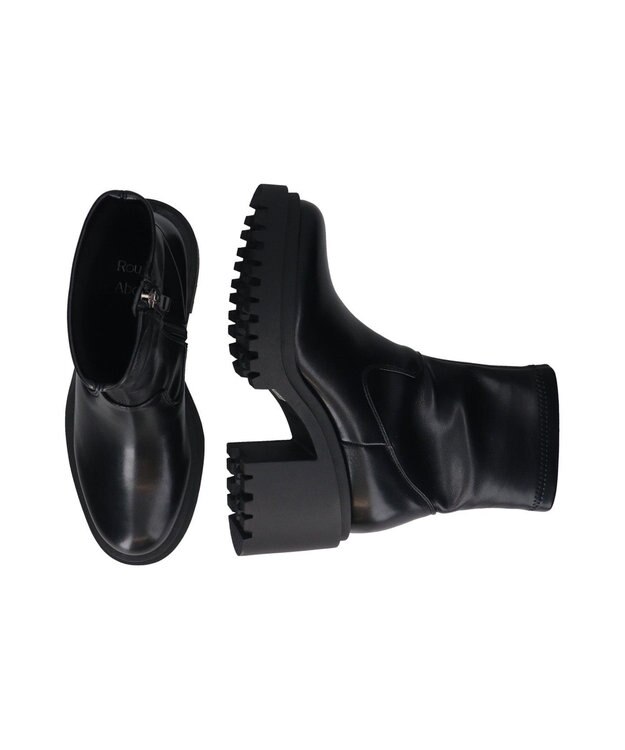 Bridget Birkin 【Round About】厚底ラギットソールストレッチブーツ ブラック