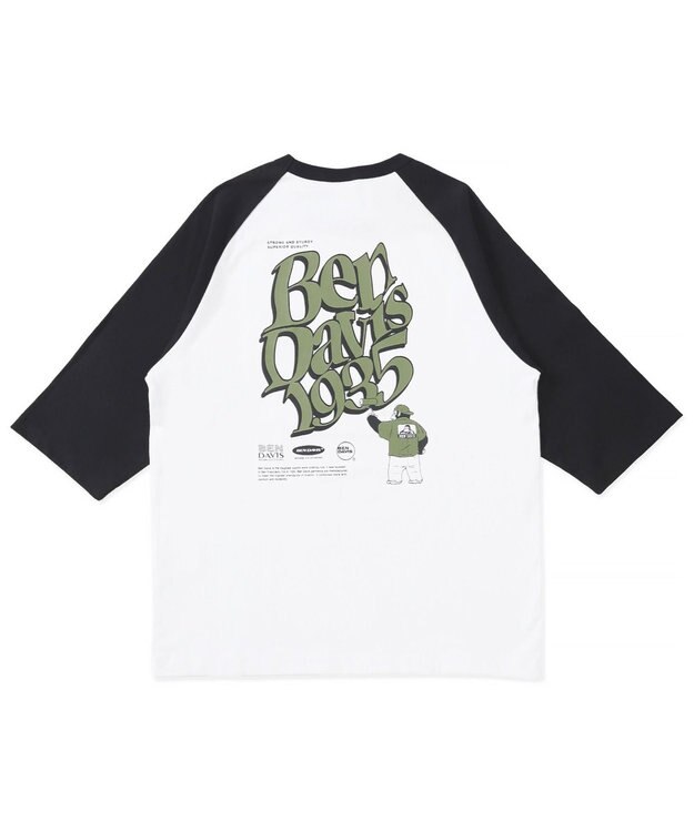 WEGO 【ユニセックス着用ITEM/MLサイズ展開】別注BENDAVISグラフィックラグランT（7S） ホワイト