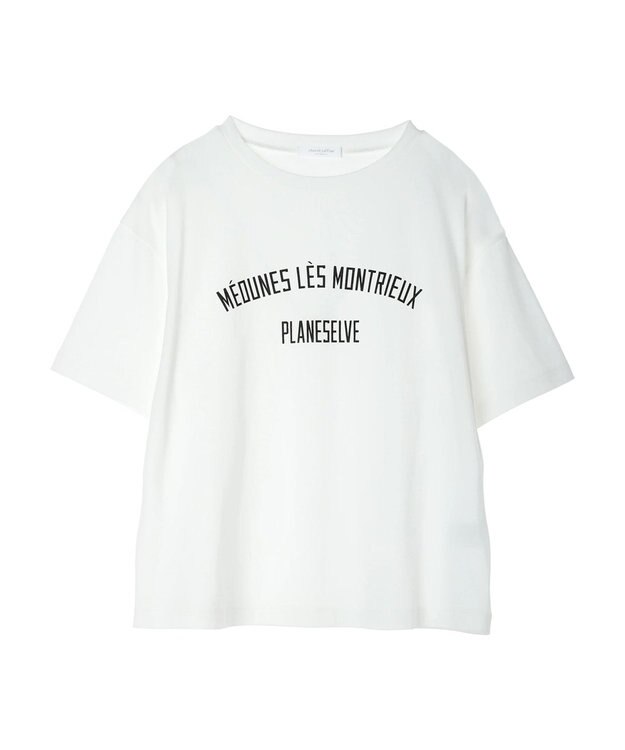 Green Parks キレイ目カレッジボックスＴシャツ Off White