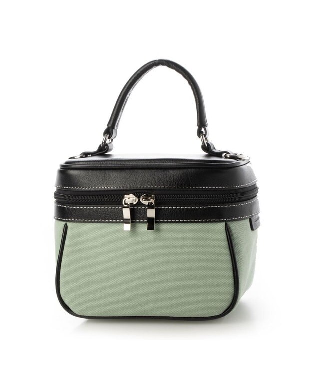 LA BAGAGERIE 【倉敷帆布】キャンバスバニティバッグ ライトグリーン