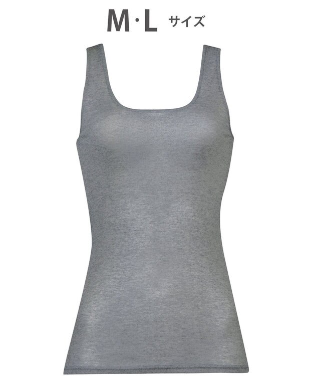 WACOAL インナー 【薄い、軽い、涼しい】 ノースリーブ 綿混素材 抗菌防臭 吸汗速乾性 通気性 タンクトップ 肌着 レディース CLB691 /ワコール グレー