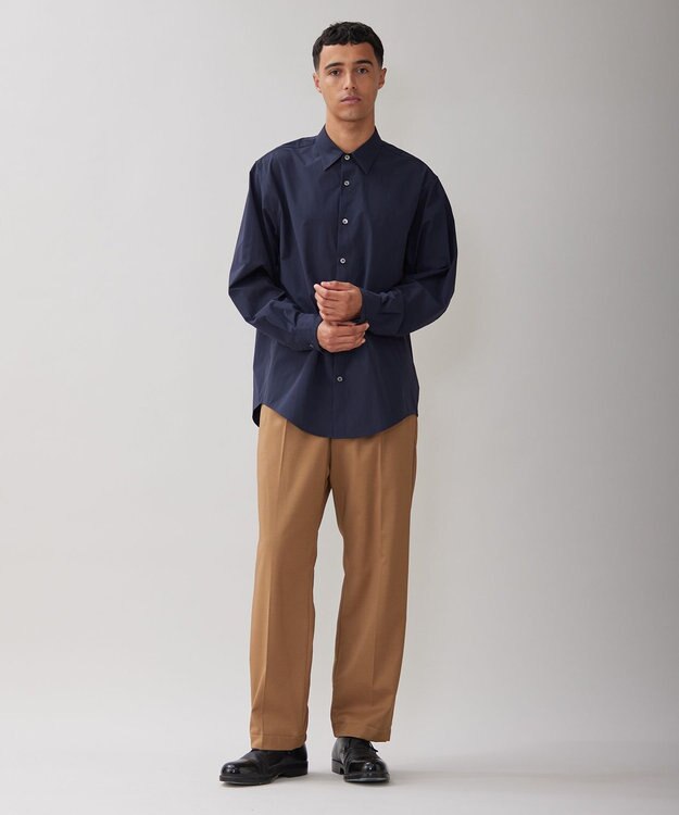 UNFILO MENS ウールライク ワイドパンツ ブラウン