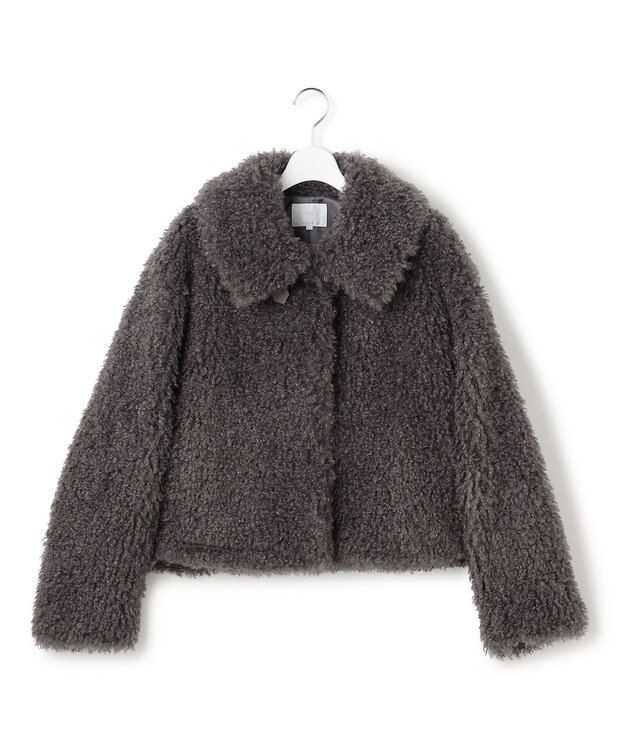 23区 【GOLD LABEL】カーリーニードルファー ブルゾン チャコールグレー