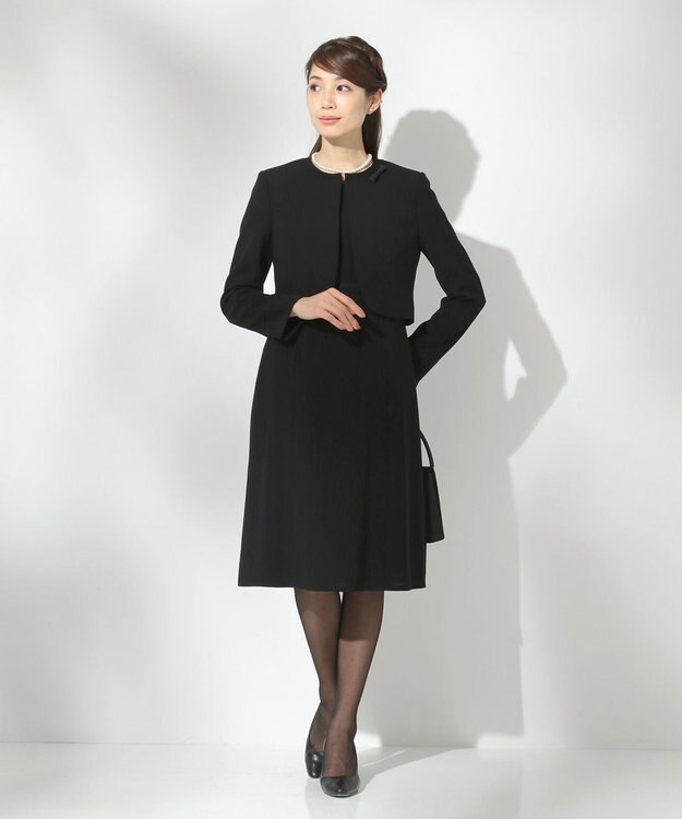 組曲 NOIR モランナ経二重 ジャケット+ワンピース ブラック系