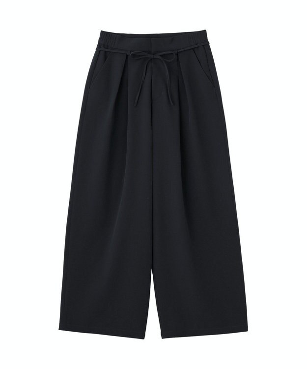 AMERICAN HOLIC リボン付きタックワイドパンツ Navy