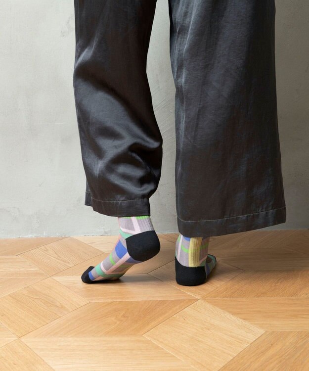 TRICOTE CHECK LINK SOCKS／チェックリンクソックス 95GRAY