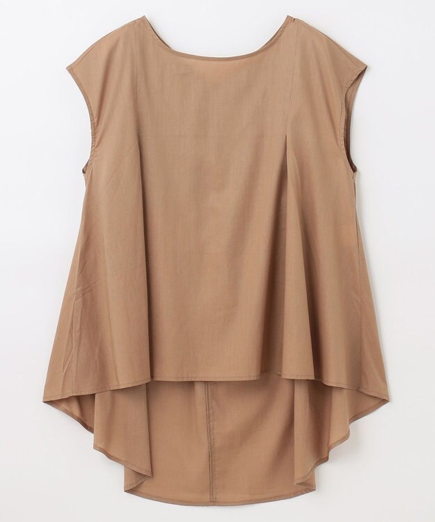 ANY 【洗濯機可能】シルキーソフトブラウス キャメル