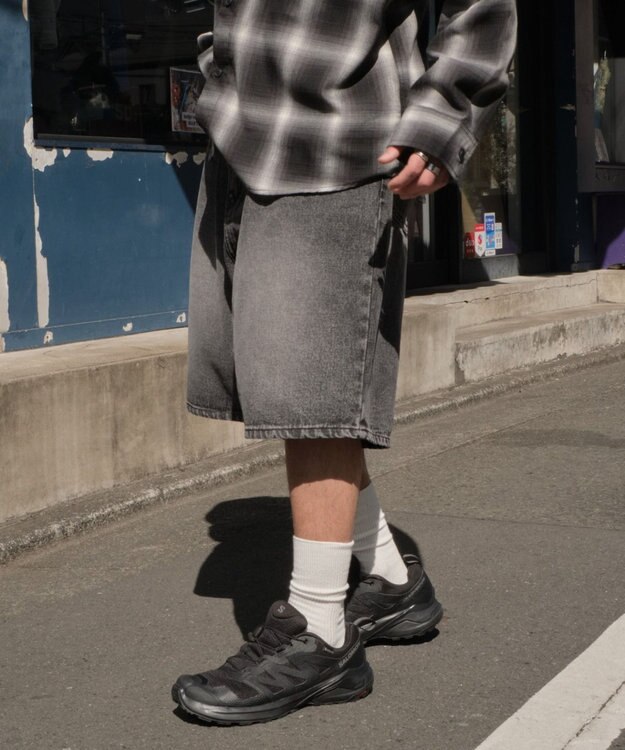 WEGO イージーバギーデニムショーツ デニムブラック