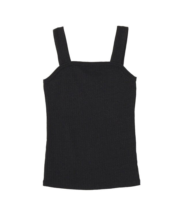 earth music&ecology チェーンリブラメカットタンクトップ Black