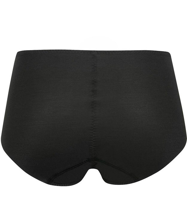 Wing サニタリーショーツ オーガニックコットン混(身生地部) ナプキンがズレにくい 羽付きナプキン対応 【カナウ】 はきこみ丈ふつう 生理用ショーツ EC8510 ウイング／ワコール ブラック