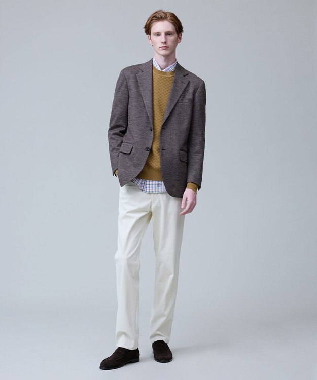 J.PRESS MEN 快適さとエレガンスを纏う【セットアップ対応 / ストレッチ】SOFAニット ハイグレードジャージー ジャケット ブラウン系8