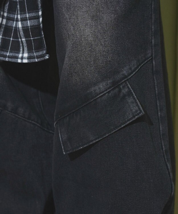 WEGO フェイクシャツスリーブデニム ブラック