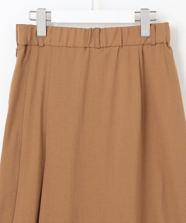 自由区 【洗える】トロストレッチ スカート ブラウン系