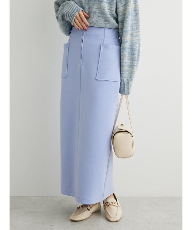 Green Parks ダンボールＩラインスカート Lavender