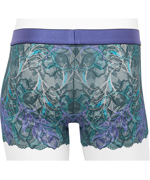 WACOAL MEN WACOAL MEN 【レースボクサー】 ボクサーパンツ フロント快適グラマラス 通気性 スカラ始末(裾部分) 前閉じ レース 下着 メンズ WT3826 /ワコールメン グリーン