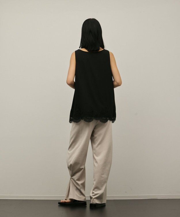 GRACE CONTINENTAL トリアセサイドラインパンツ ベージュ