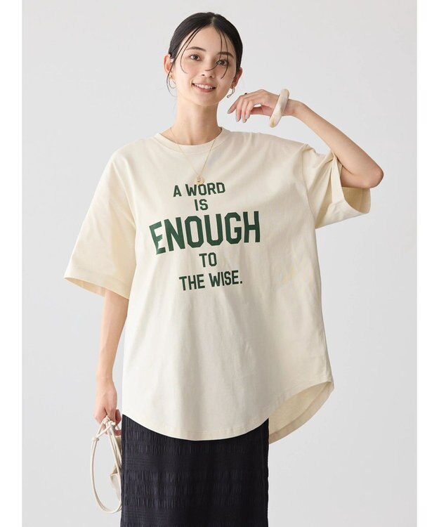 AMERICAN HOLIC ロゴカットラウンドチュニック Ivory