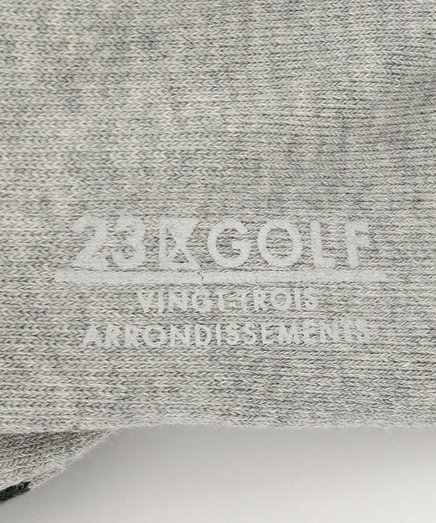 23区GOLF 【MEN】カラーブロック ハーフソックス ライトグレー系