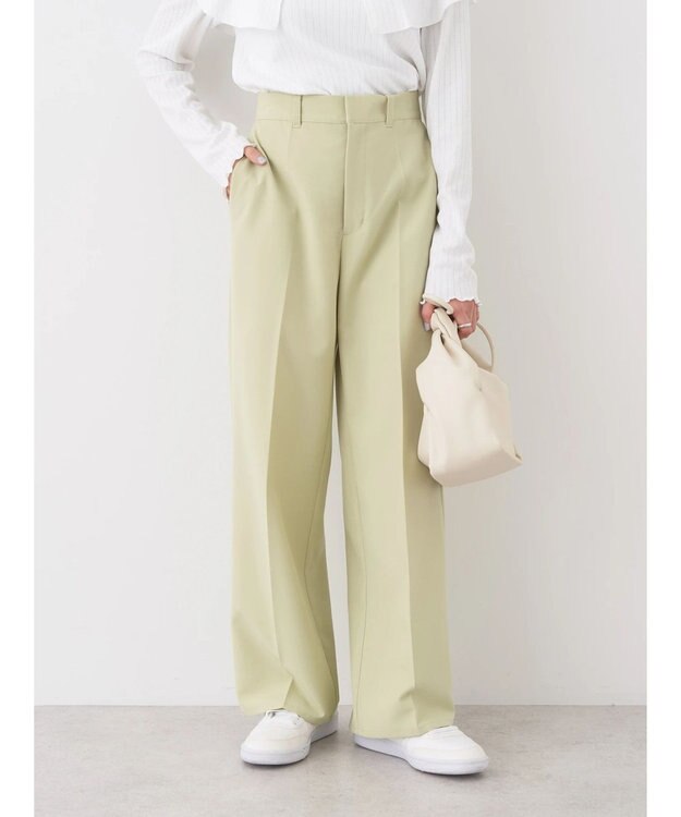 earth music&ecology Ｔ／Ｒストレートパンツ Light Green