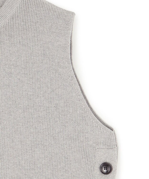 UNFILO 【洗える】サイドボタンニットベスト グレー