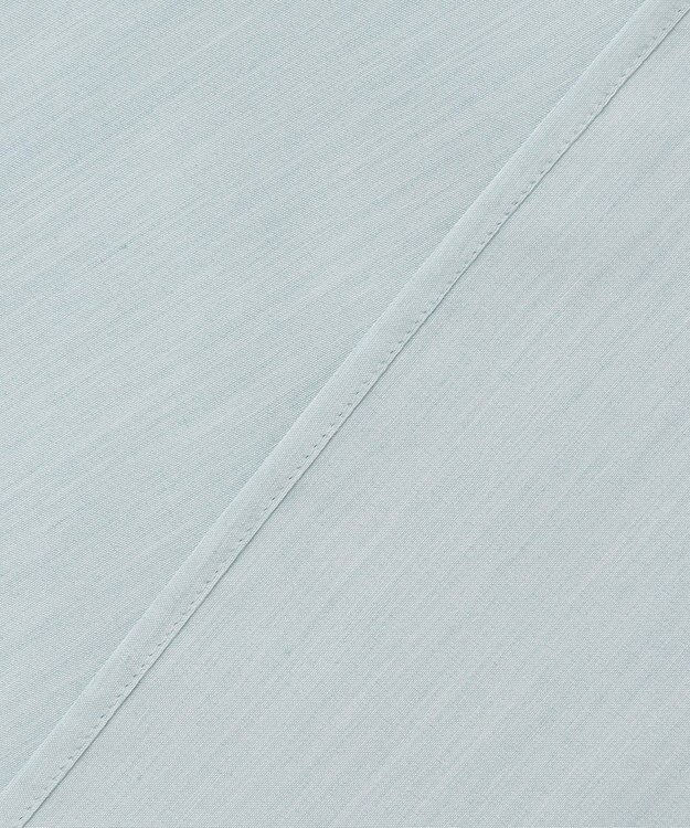 J.PRESS LADIES S ソフトシアークロス フレンチスリーブ ブラウス ライトブルーシャンブレー系