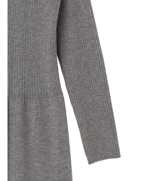 Green Parks ・Ｐｅｔｉｔ　Ｆｌｅｕｒ　フレアニットワンピース Gray Mixture