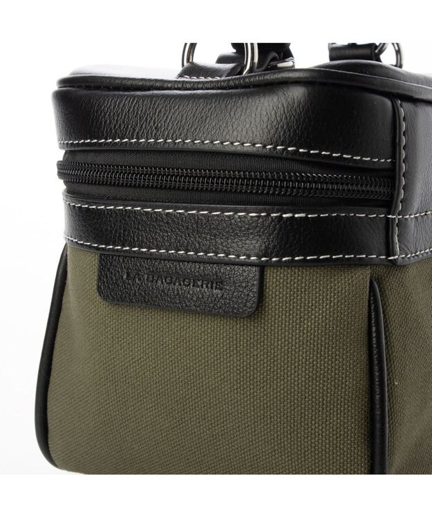 LA BAGAGERIE 【倉敷帆布】キャンバスバニティバッグ カーキ