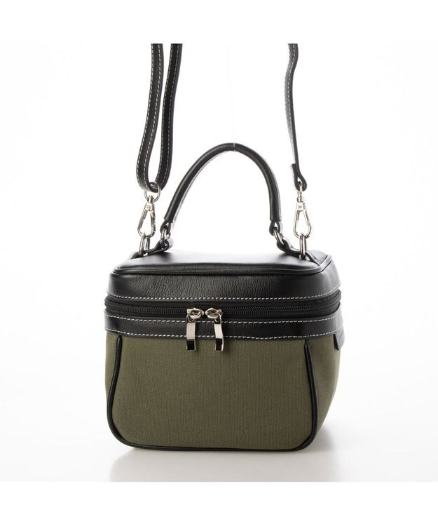 LA BAGAGERIE 【倉敷帆布】キャンバスバニティバッグ カーキ