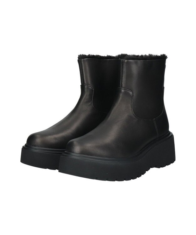 Bridget Birkin 【PARADIS COULEUR】ライニングフェイクムートンショートブーツ ブラック