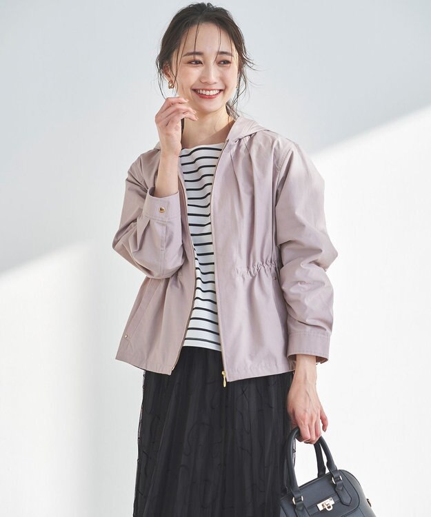 ANY SIS 【撥水/花粉対策】2WAYフーディー ブルゾン ローズグレー