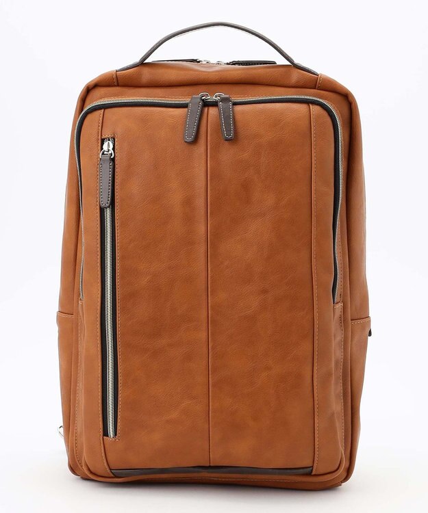 UNBILLION Otias アンティーク仕上げタイプ合皮スクエアバックパック キャメル