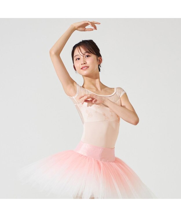 Chacott フレンチスリーブレオタード ハニーベージュ