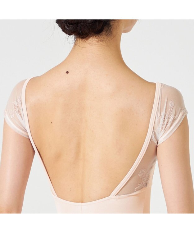 Chacott フレンチスリーブレオタード ハニーベージュ