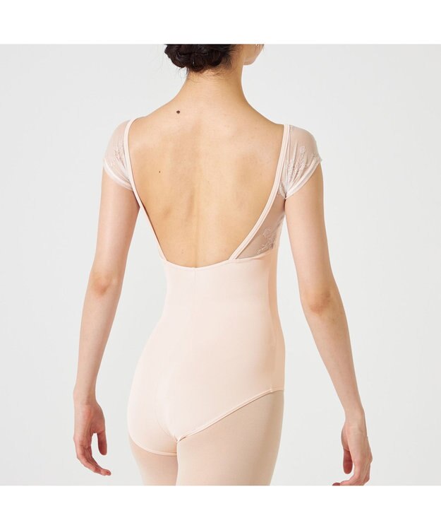 Chacott フレンチスリーブレオタード ハニーベージュ