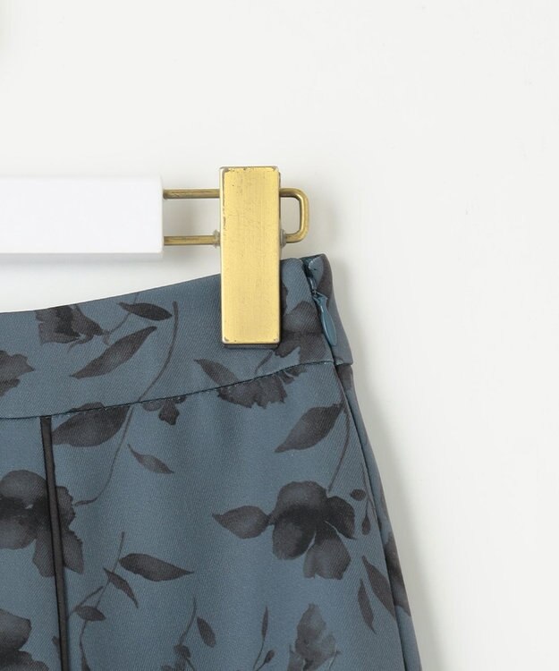 ANY SIS 【洗える】フローラルパターン スカート グリーン系