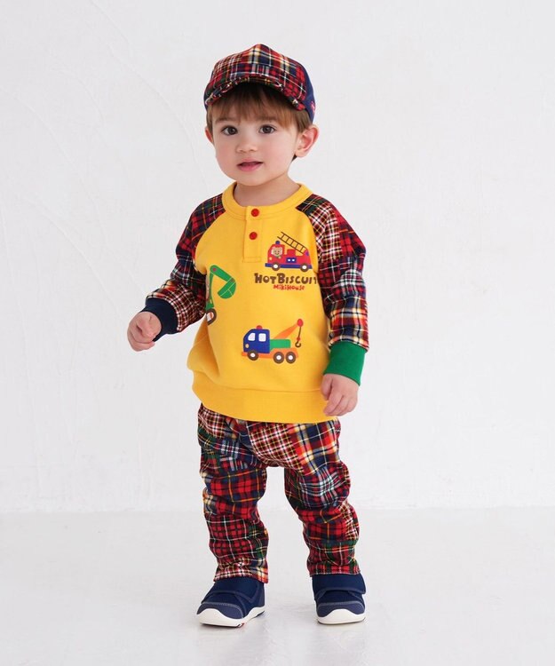 MIKI HOUSE HOT BISCUITS 【80-120cm】 チェック柄パンツ 赤