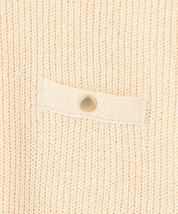 Feroux 【洗える】ツイードライクニット ベスト アイボリー系1