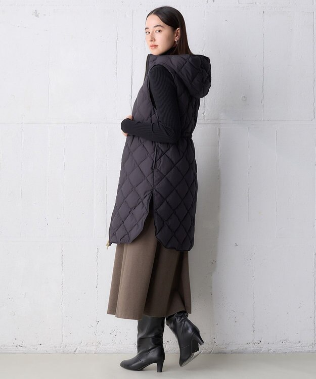 UNFILO 【TAION×UNFILO】フード付き ジレ ブラック