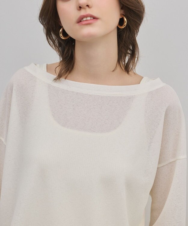 GRACE CONTINENTAL シアーワッフルカットトップ キナリ