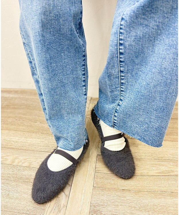 steppi 【VERY掲載 / 洗える / 撥水】ラウンドファー パンプス グレー