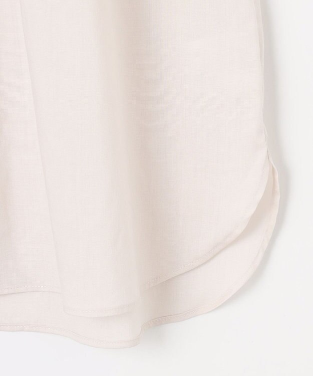 J.PRESS LADIES L 【WEB限定・洗える】ラミーポプリン ピンタック ブラウス ベージュ系