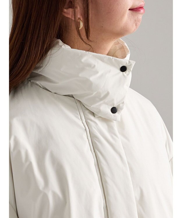 Te chichi スタンドカラーショートダウンジャケット オフホワイト